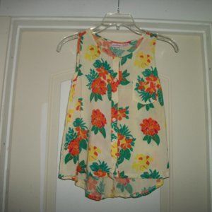 SWEET FRUITY COLORS TROPIC3AL GIRLS BLOUSE 10/12
